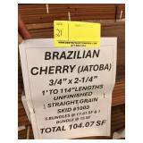 3/4' x 2-1/4' Brazilian Cherry (Jatoba)