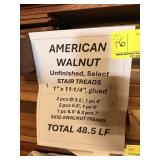 1" x 11-1/4" American Walnut stair treads, select