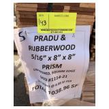 5/16" x 8" x 8" Pradu & Rubberwood Prism,