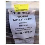 PURPLEHEART FLOORING - 1670 SQFT