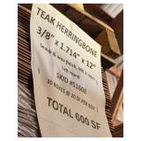 TEAK HERRINGBONE  - 600. SQFT