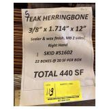 TEAK HERRINGBONE -  440 SQFT