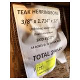TEAK HERRINGBONE - 280 SQFT