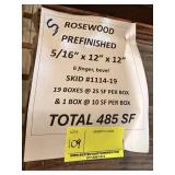 5/16" x 12" x 12" Asian Rosewood 6 finger