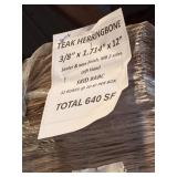 3/8" x 1.714 x 12" Burmese Teak herringbone,