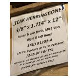 3/8" x 1.714 x 12" Burmese Teak herringbone,