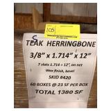 3/8" x 1.714 (7 slats = 12") x 12" Burmese Teak