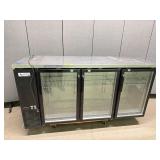 Avantco 3-Door Glass Back Bar Refrigerator