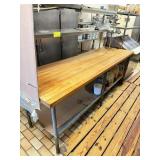 7 ft x 30 inch Work Table Bakers Top