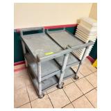2 Gray Plastic Utility Carts