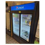 QBD Cooling Double Glass Door Beverage Cooler