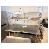 5 ft Stainless Steel Table with Overshelf