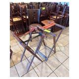 Two Wooden Luggage Stands