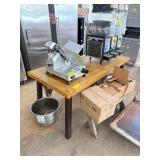 Wooden Table with Benches