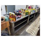 STAINLESS STEEL CABINET WITH BACKSPLASH