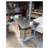 SS TABLE W UNDERSHELF