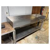 SS TABLE W BACKSPLASH