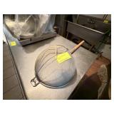 Large Mesh Metal Strainer with Wooden Handle