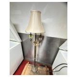 Brass Floor Lamp with Fabric Shade