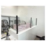 Glass Safety Barrier with Metal Frame - by