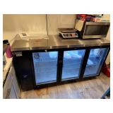 DUKERS 3 GLASS DOOR BAR BACK REFRIGERATOR - MODEL