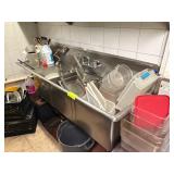 Three-Compartment Stainless Steel Sink