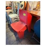 Red Plastic Stackable Chairs