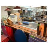 Glass and Wood Countertop Partition
