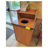 Wood Laminate Restaurant Trash Receptacle