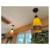 Yellow Glass Pendant Lights