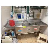 Duke Stainless Steel Three-Compartment Sink