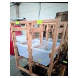 CUSTOM TUB WOODEN HOLDERS ON DOLLIES