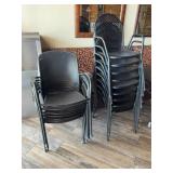 Stackable Black Outdoor Metal Chairs