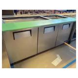 True SS 3 Door Refrigerated Prep Table