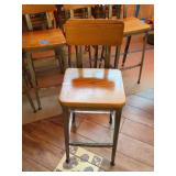 Metal and Wood Bar Stool