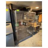 Heavy-Duty Rolling Wire Storage Cage