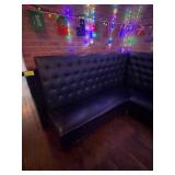 Black Upholstered Booth Section