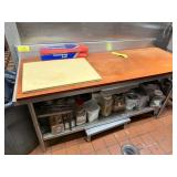 SS TABLE W BACKSPLASH