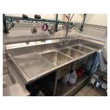 Stainless Steel Three-Compartment Sink