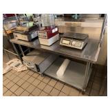 SS Table w/ Undershelf and Overshelf