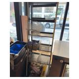 Metal Shelving Unit With Wire Baskets