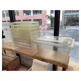 Clear Plastic Food Storage Pans w/ lid