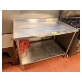 SS TABLE W BACKSPLASH