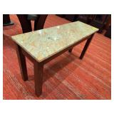 Granite Top Wood Base Rectangular Table