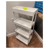 White 4-Tier Display Shelf Unit