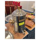 Stainless Steel Coffee Urn with Brass Handles