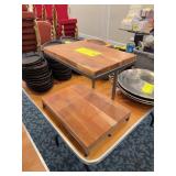 Two-Tier Wood and Metal Display Stand