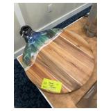 Handmade Wood Platter with Resin Accent