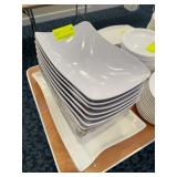 White Rectangular Serving Bowls