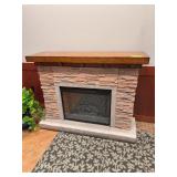 Stone Veneer Electric Fireplace Mantel